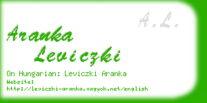 aranka leviczki business card